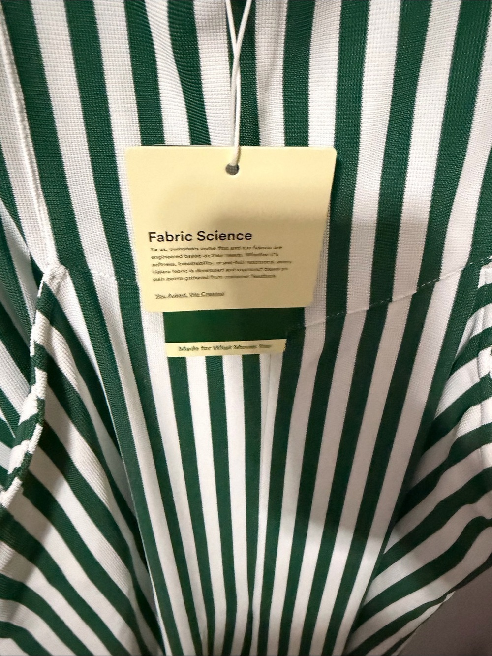 Halara Green & White Pockets Stripe Waffle Overalls XL - Picture 5 of 5
